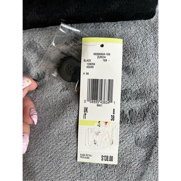 Kasper Jacket Women Size 4 Black Long Sleeve Houndstooth Three Button Blazer NWT - Picture 9 of 10